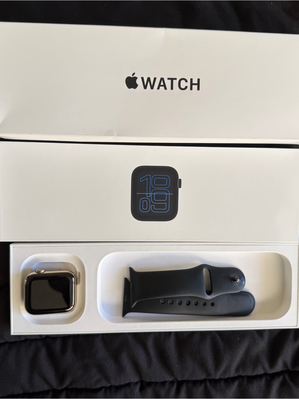 Series 6 40MM Gold Apple Watch with Black Sport Band